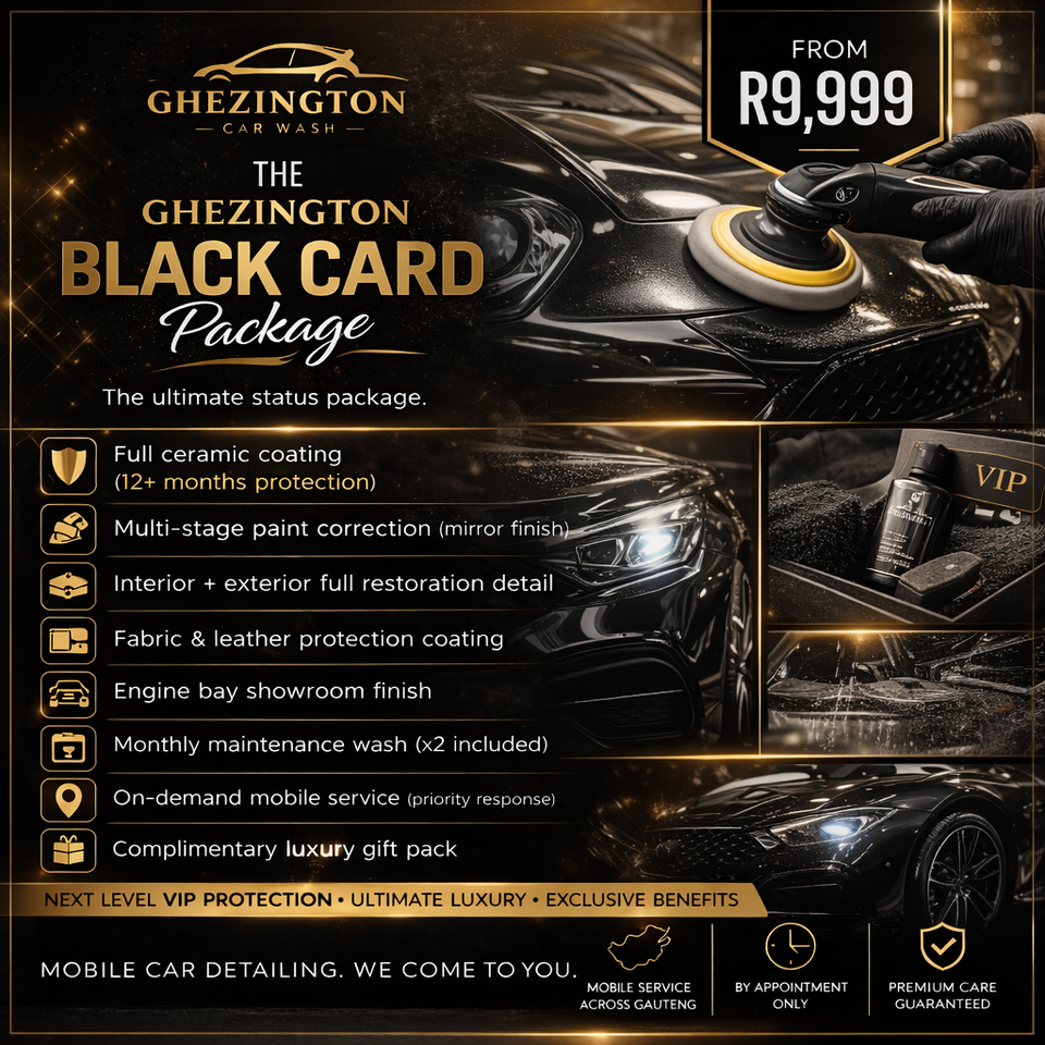 The Ghezington Black Card Package – From R9,999